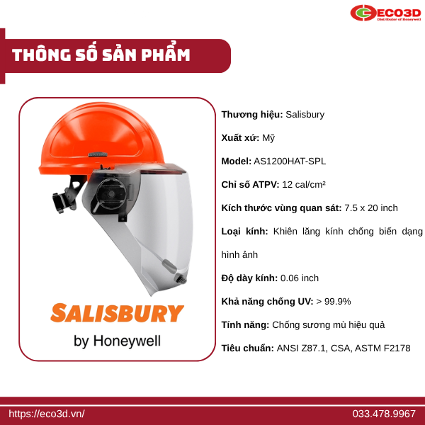 Mũ chống hồ quang điện Salisbury AS1200HAT-SPL